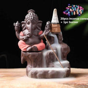 Ganesha Backflow Incense Burner Incense Waterfall
